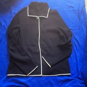 Talbots Knit 3-Button Jacket